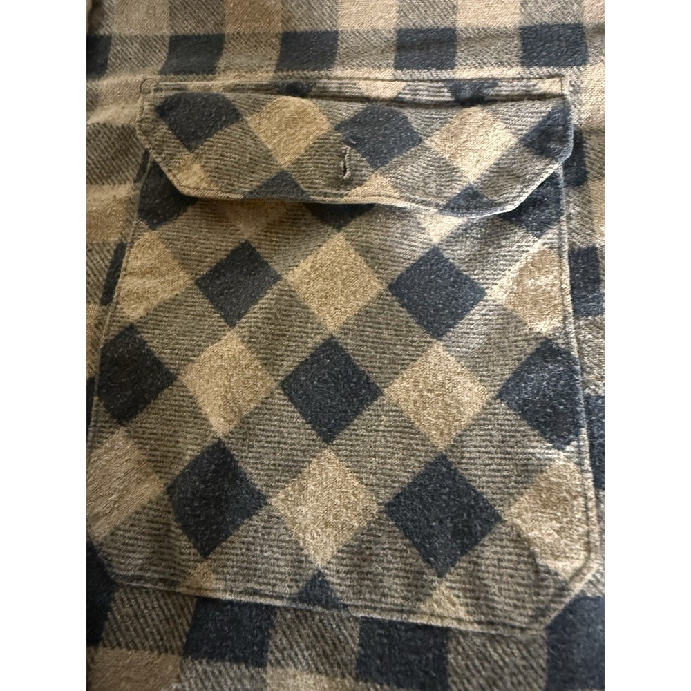 VINTAGE Fieldmaster Flannel Shirt Adult Large Buffalo Check Plaid Made In USA - Picture 4 of 14